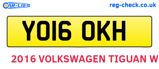YO16OKH are the vehicle registration plates.
