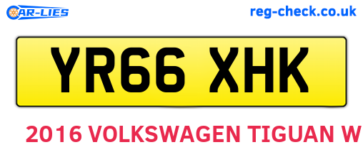 YR66XHK are the vehicle registration plates.