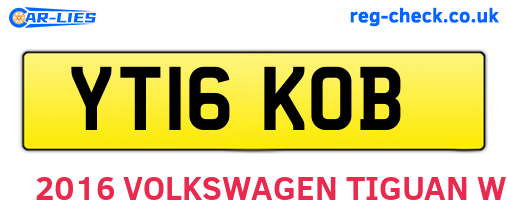 YT16KOB are the vehicle registration plates.
