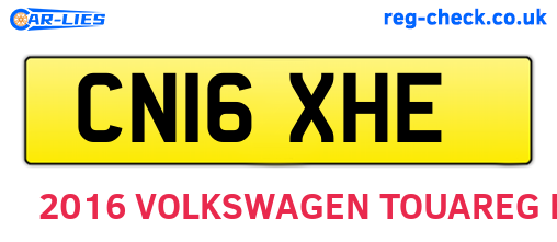 CN16XHE are the vehicle registration plates.