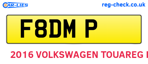 F8DMP are the vehicle registration plates.