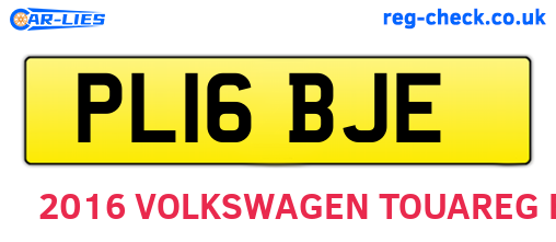 PL16BJE are the vehicle registration plates.