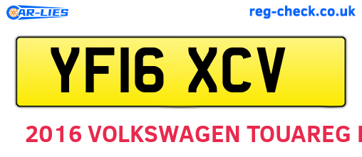 YF16XCV are the vehicle registration plates.
