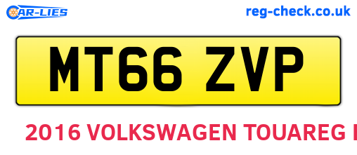 MT66ZVP are the vehicle registration plates.