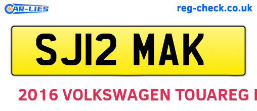 SJ12MAK are the vehicle registration plates.