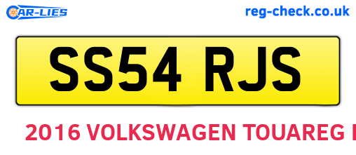 SS54RJS are the vehicle registration plates.