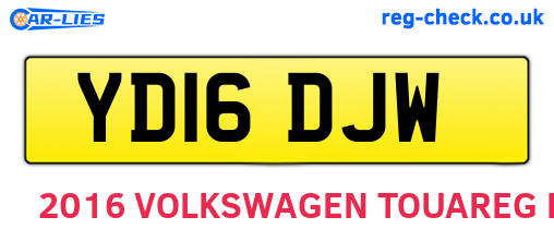 YD16DJW are the vehicle registration plates.