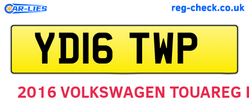 YD16TWP are the vehicle registration plates.