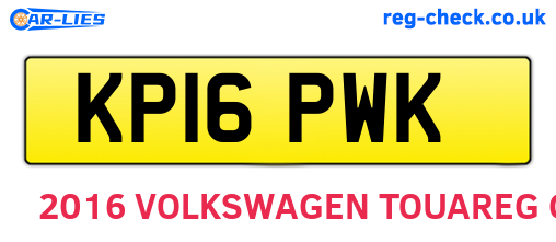 KP16PWK are the vehicle registration plates.