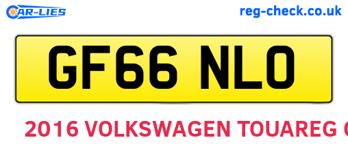 GF66NLO are the vehicle registration plates.