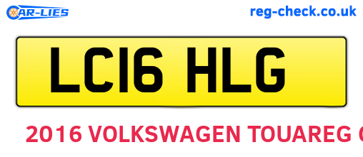 LC16HLG are the vehicle registration plates.
