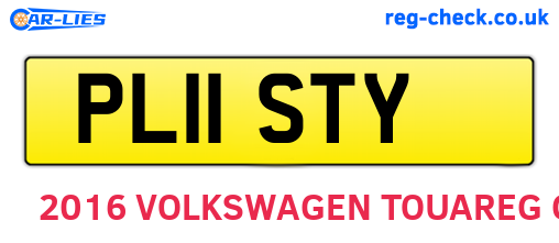 PL11STY are the vehicle registration plates.