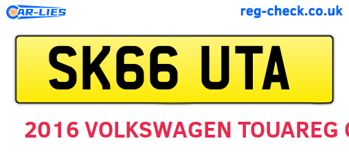 SK66UTA are the vehicle registration plates.