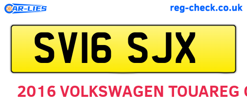 SV16SJX are the vehicle registration plates.
