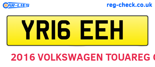 YR16EEH are the vehicle registration plates.