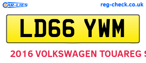 LD66YWM are the vehicle registration plates.