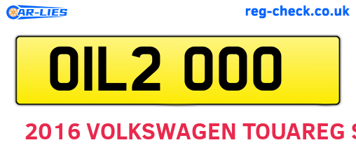 OIL2000 are the vehicle registration plates.
