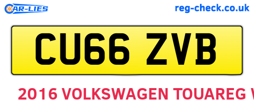 CU66ZVB are the vehicle registration plates.