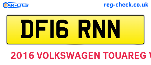 DF16RNN are the vehicle registration plates.
