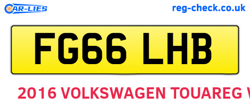 FG66LHB are the vehicle registration plates.