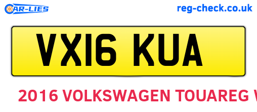 VX16KUA are the vehicle registration plates.