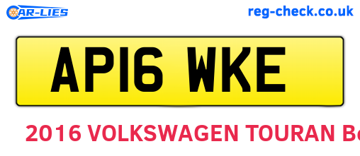 AP16WKE are the vehicle registration plates.