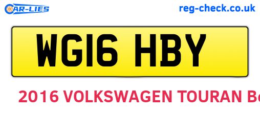 WG16HBY are the vehicle registration plates.