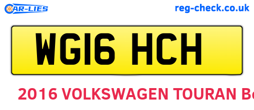 WG16HCH are the vehicle registration plates.