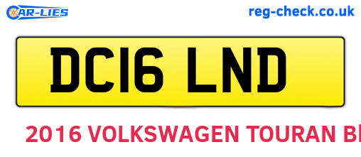 DC16LND are the vehicle registration plates.