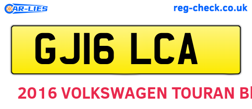 GJ16LCA are the vehicle registration plates.