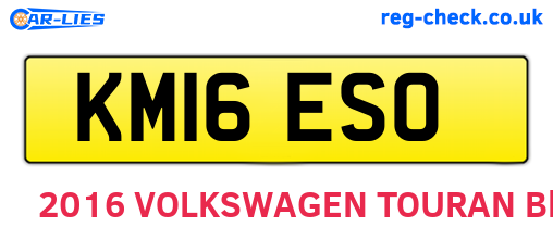 KM16ESO are the vehicle registration plates.