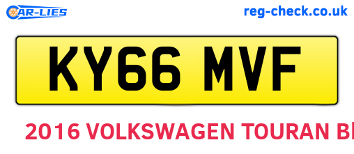 KY66MVF are the vehicle registration plates.