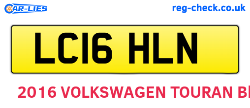LC16HLN are the vehicle registration plates.