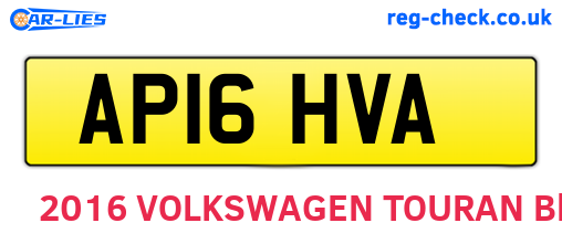 AP16HVA are the vehicle registration plates.