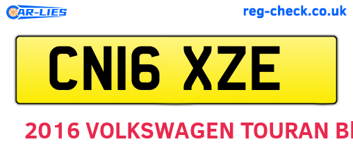 CN16XZE are the vehicle registration plates.
