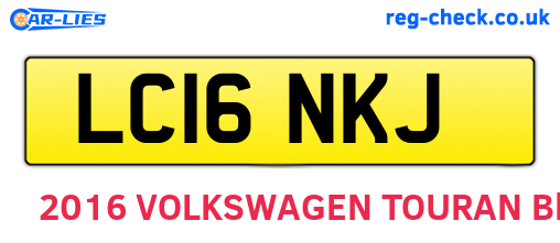 LC16NKJ are the vehicle registration plates.
