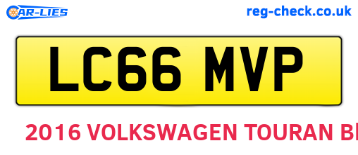 LC66MVP are the vehicle registration plates.