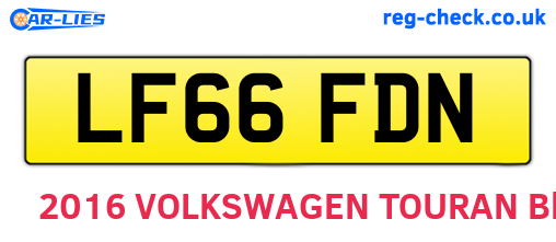 LF66FDN are the vehicle registration plates.