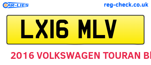 LX16MLV are the vehicle registration plates.