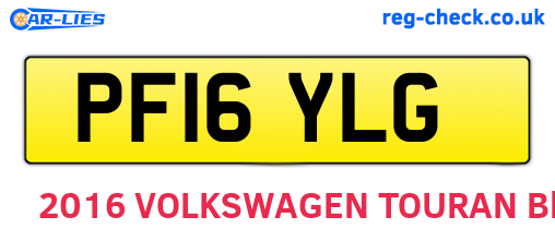 PF16YLG are the vehicle registration plates.