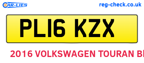 PL16KZX are the vehicle registration plates.