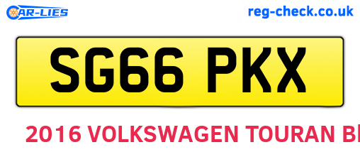 SG66PKX are the vehicle registration plates.