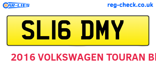 SL16DMY are the vehicle registration plates.