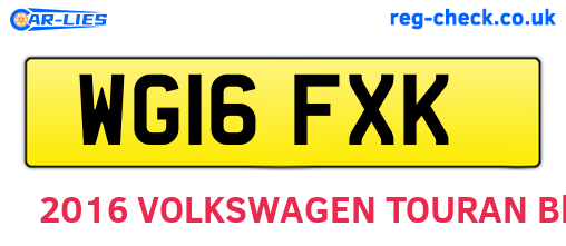 WG16FXK are the vehicle registration plates.