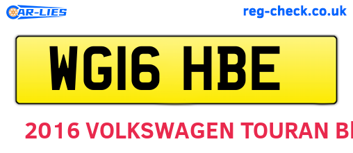 WG16HBE are the vehicle registration plates.