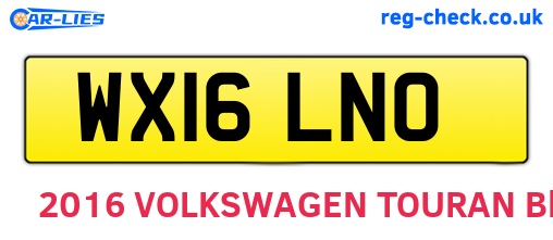 WX16LNO are the vehicle registration plates.