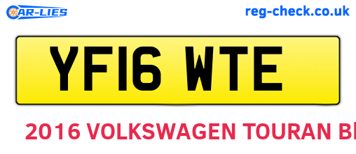 YF16WTE are the vehicle registration plates.