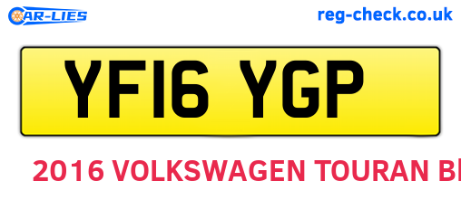 YF16YGP are the vehicle registration plates.