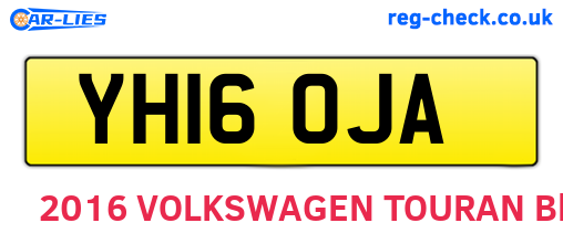 YH16OJA are the vehicle registration plates.