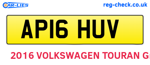 AP16HUV are the vehicle registration plates.